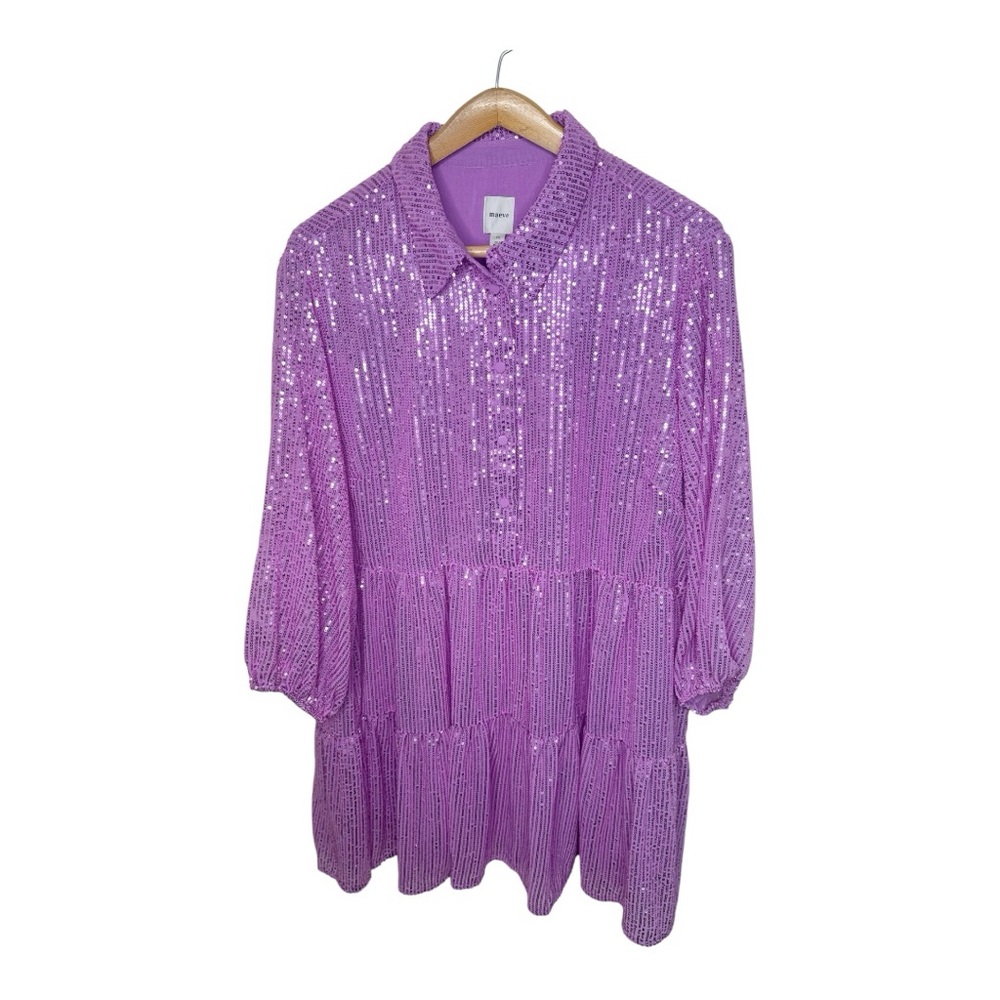 Maeve Lavender Sequin Mini Dress